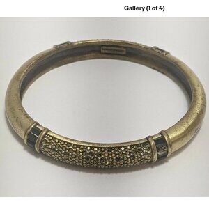 Judith Leiber Bracelet Pave & Baguette Bangle 8 inch